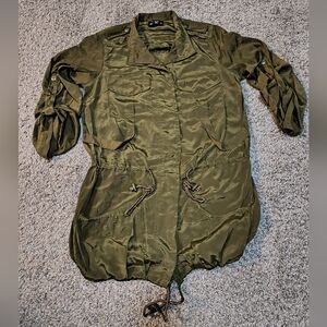 Ladies Angie Polyester Vintage Jacket Blouse "Olive Green" Size Medium